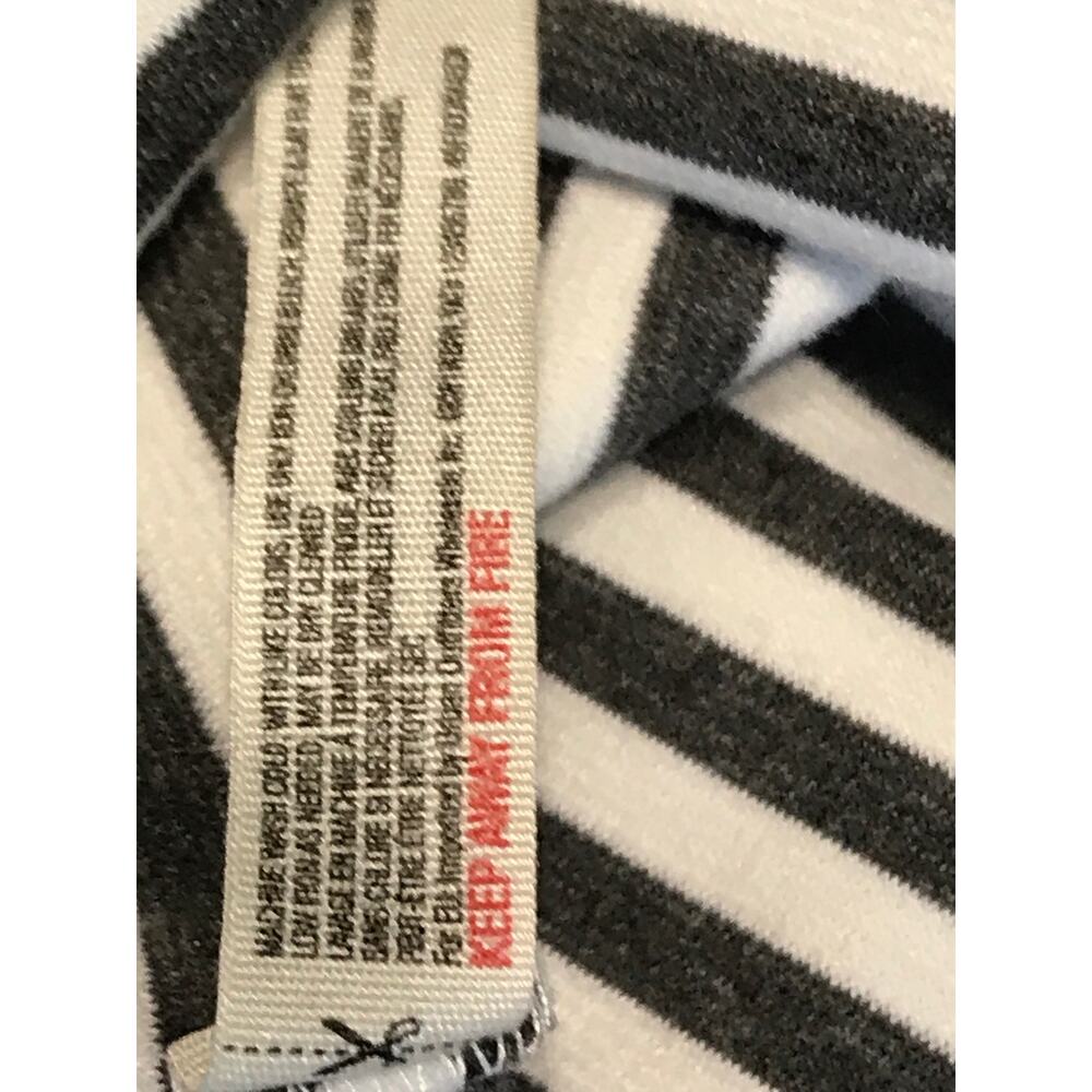 Free People Beach Gray White Striped Mock Neck T-Shirt Dress Size S - Picture 11 of 11